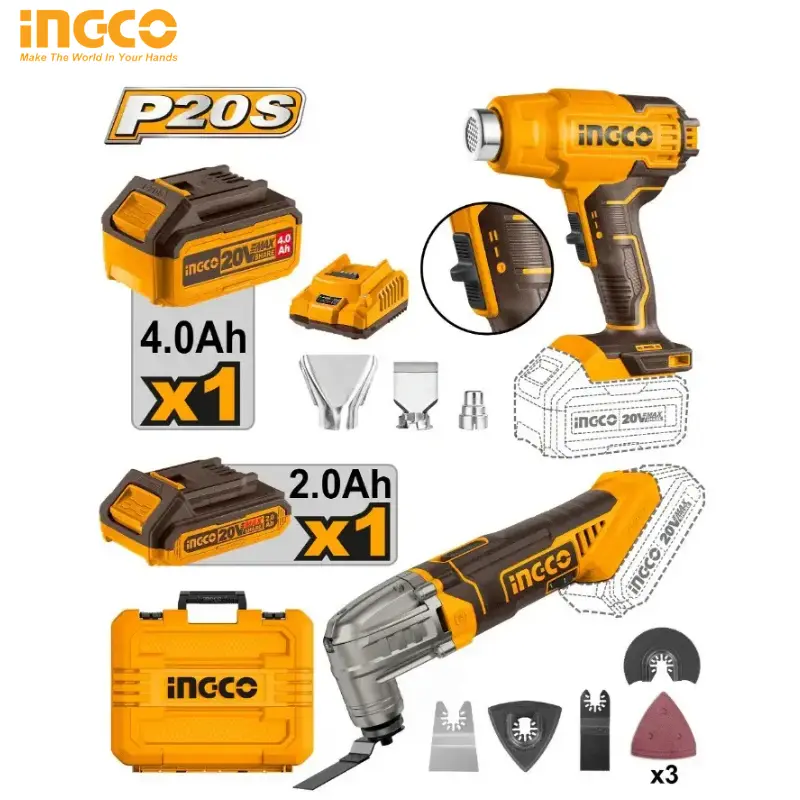 PACK 2PCS INGCO DECAPEUR + MELTI FONCTION  COSLI230703 