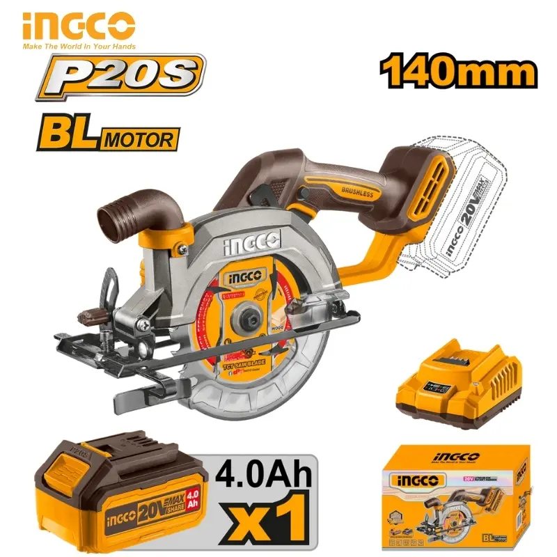 CORDLESS CIRCULAR SAW 20V INGCO CSLI14021
