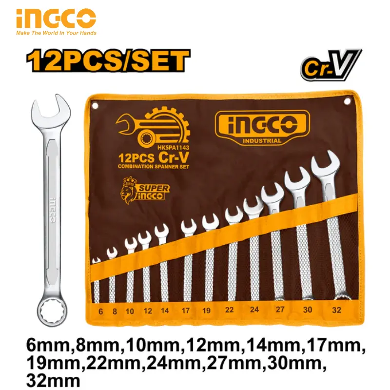 12 PCS COMBINATION SPANNER WRENCH SET 6-32MM HKSPA1143