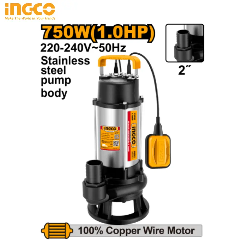 POMPE A VIDE CAVE 1HP INOX INGCO SPDS75068