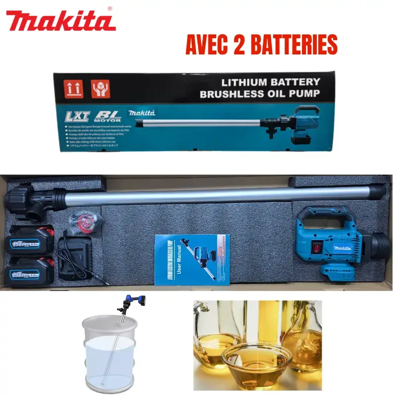 POMPE À HUILE ÉLECTRIQUE 220V MAKITA AVEC 2 BATTERIES SH31-9 