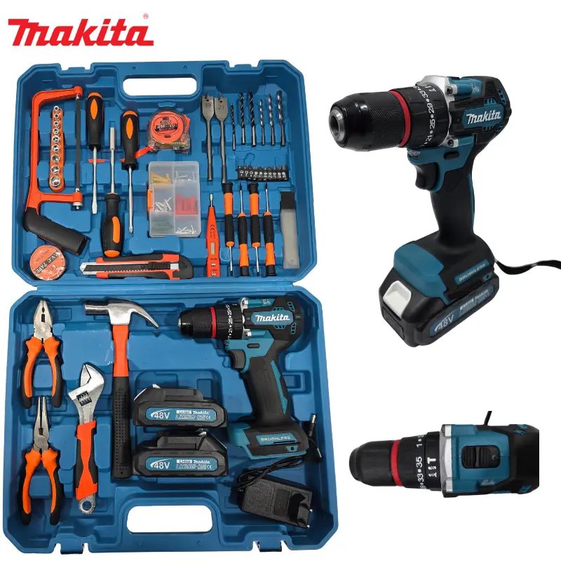 COFFRET VISSEUSE (BRUSHLESS) MAKITA 128 PIÈCES AVEC 2 BATTERIES (GM) MMT2-1