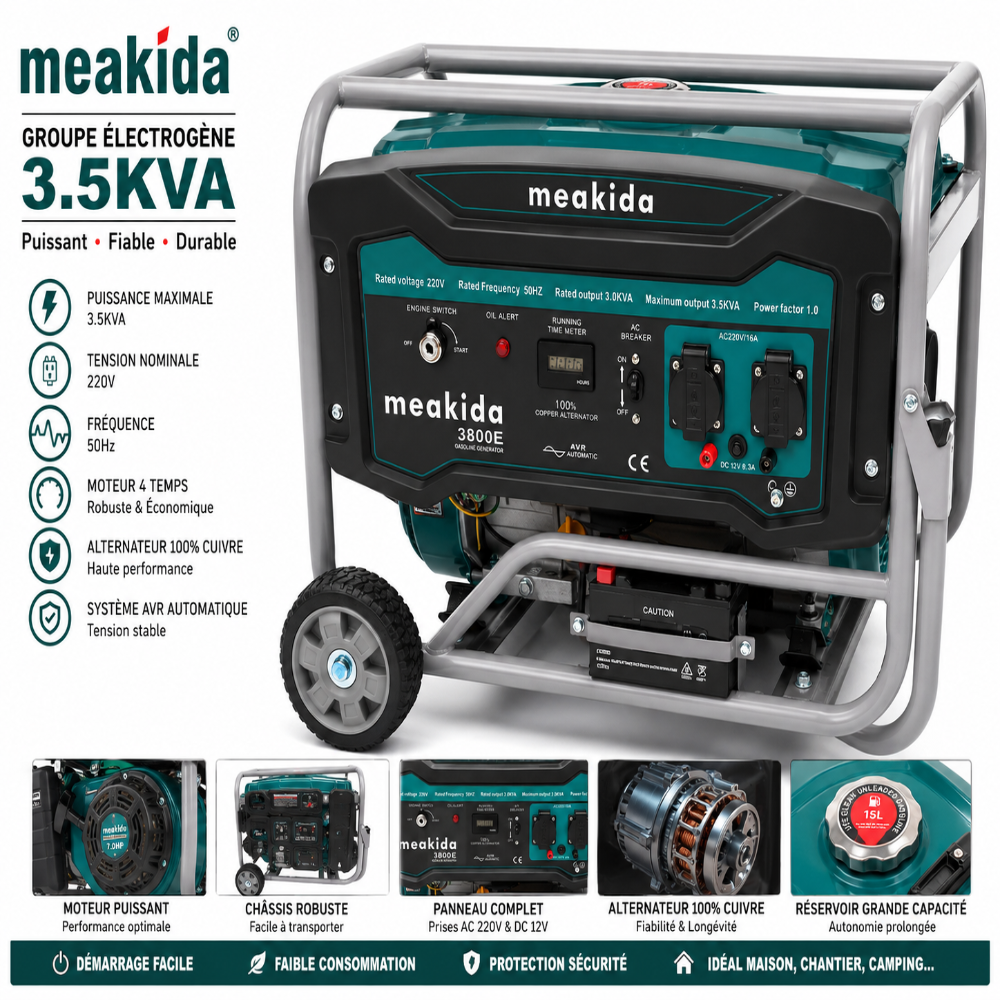 [PRD-2026-0071] GROUPE ÉLECTROGÈNE MEAKIDA 3.5KVA
