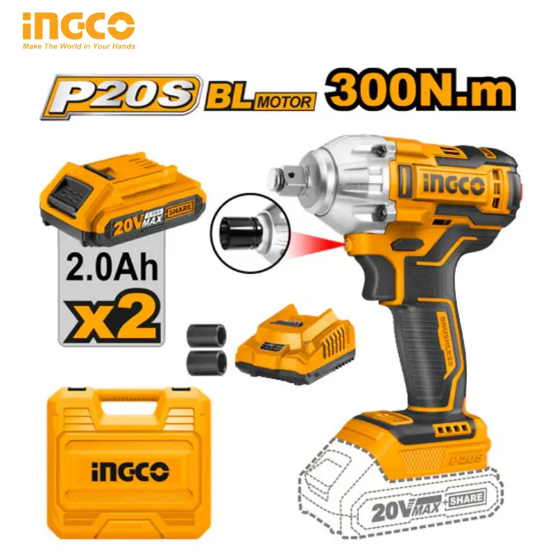 CLE A CHOC 20V 2.AH 300N.M BRUSHLESS INGCO CIWLI2038