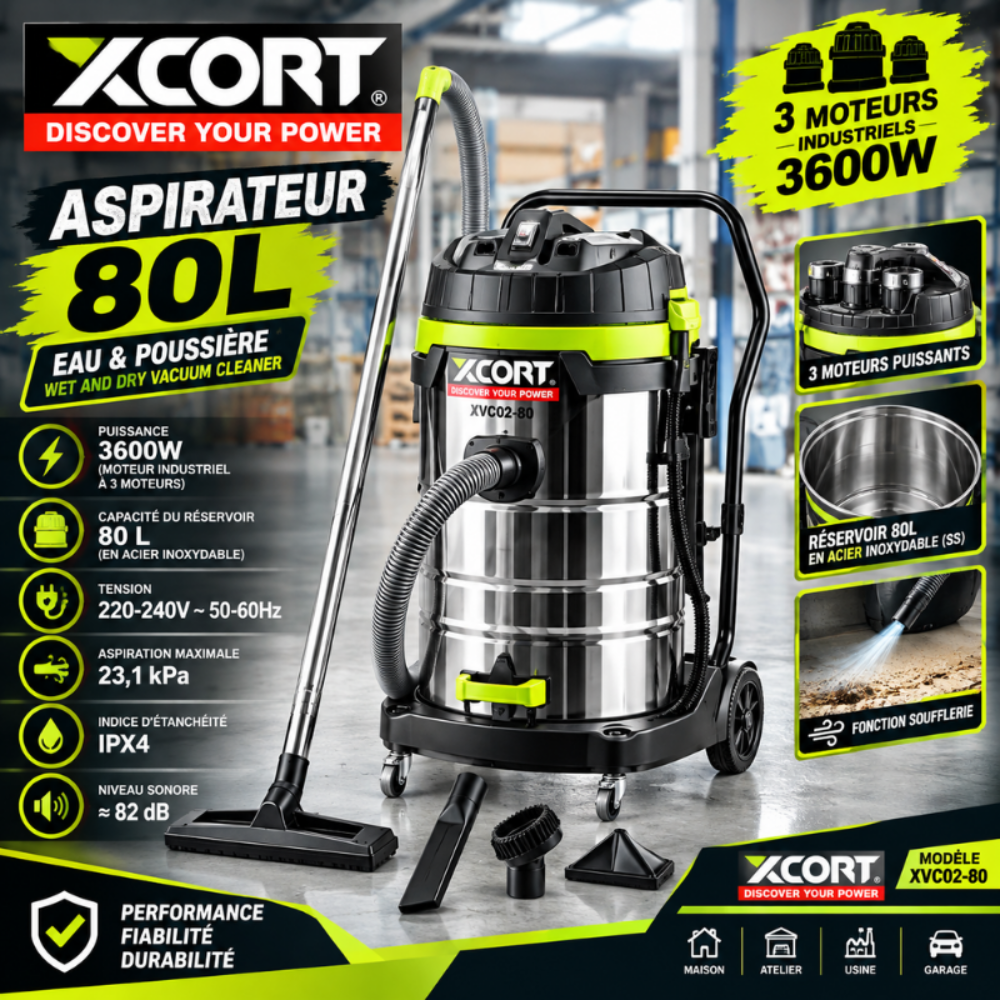 [PRD-2026-0088] ASPIRATEUR 80L XCORTE