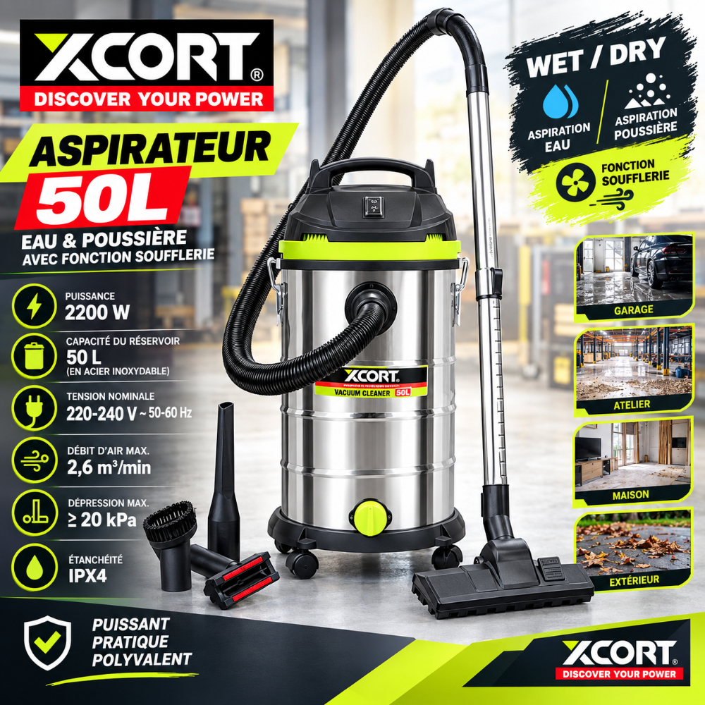 [PRD-2026-0087] ASPIRATEUR 50L XCORTE