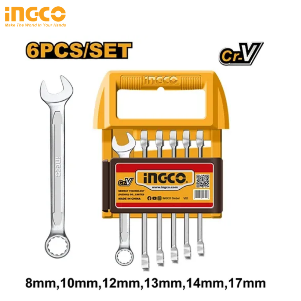 SET DE 6 CLÉS MIXTES À CLIQUET INGCO HKSPA1066