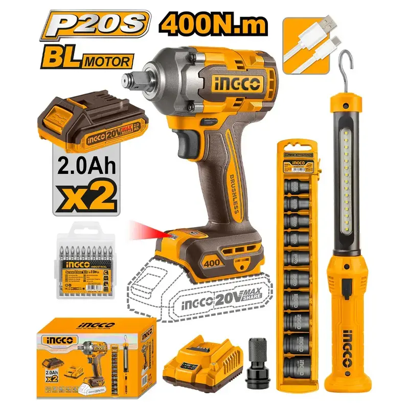 CLE A CHOC 5IN1 20V 400N.M INGCO COSLI23048