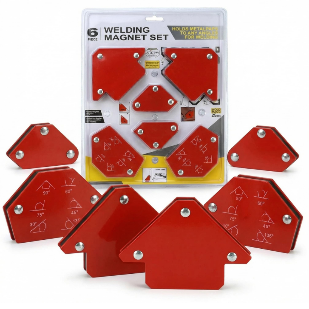 [1MMT8-4] PACK ÉQUERRES MAGNÉTIQUES MULTI-ANGLES 6 PIÈCES 1MMT8-4