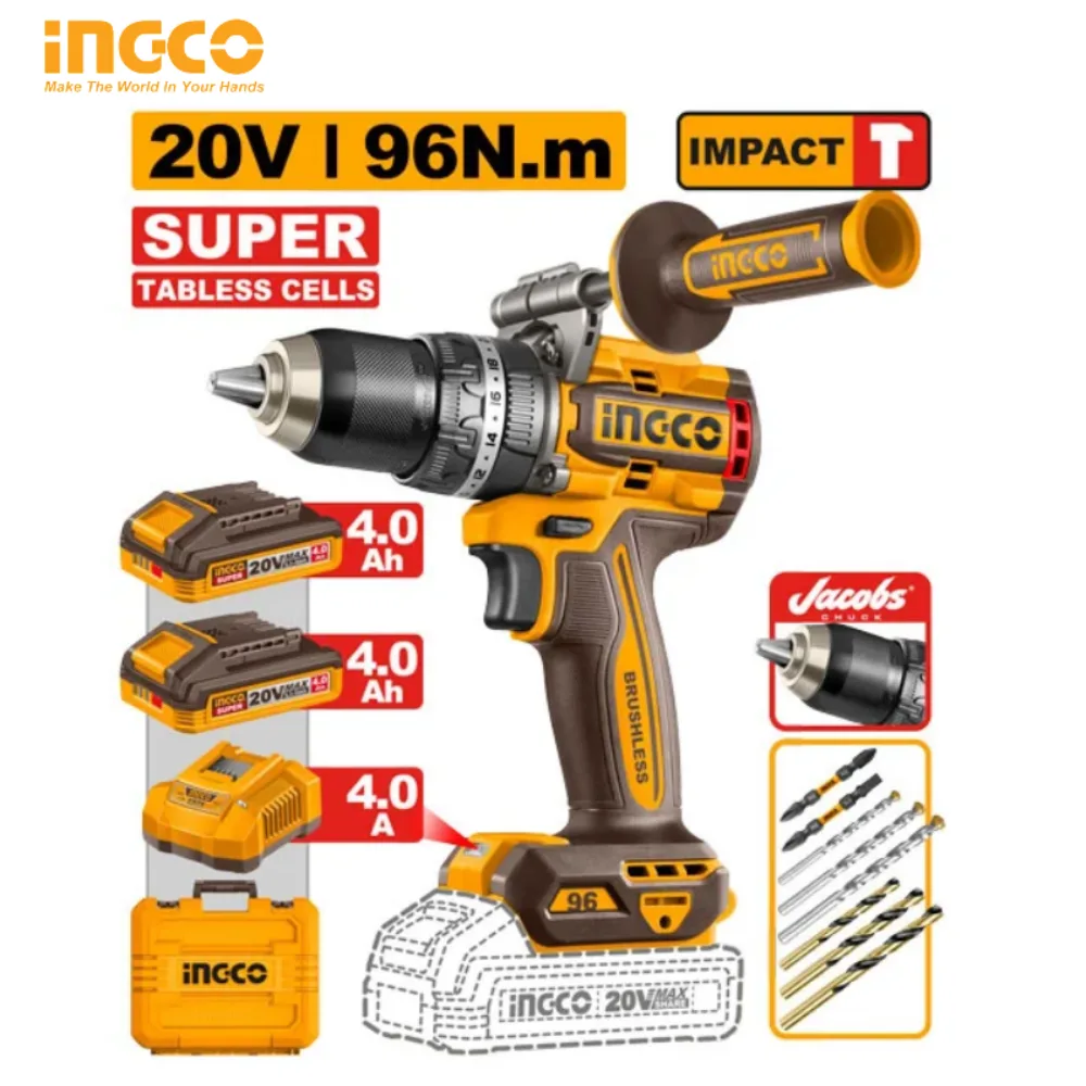 VISSEUSE INGCO 96 N.M AVEC 2 BATTERIES 4,0 AH CIDLI209689