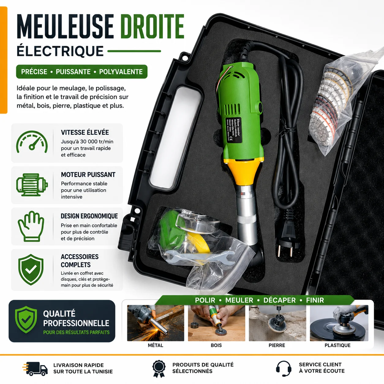 MEULEUSE DROITE ÉLECTRIQUE 1MMT15-4