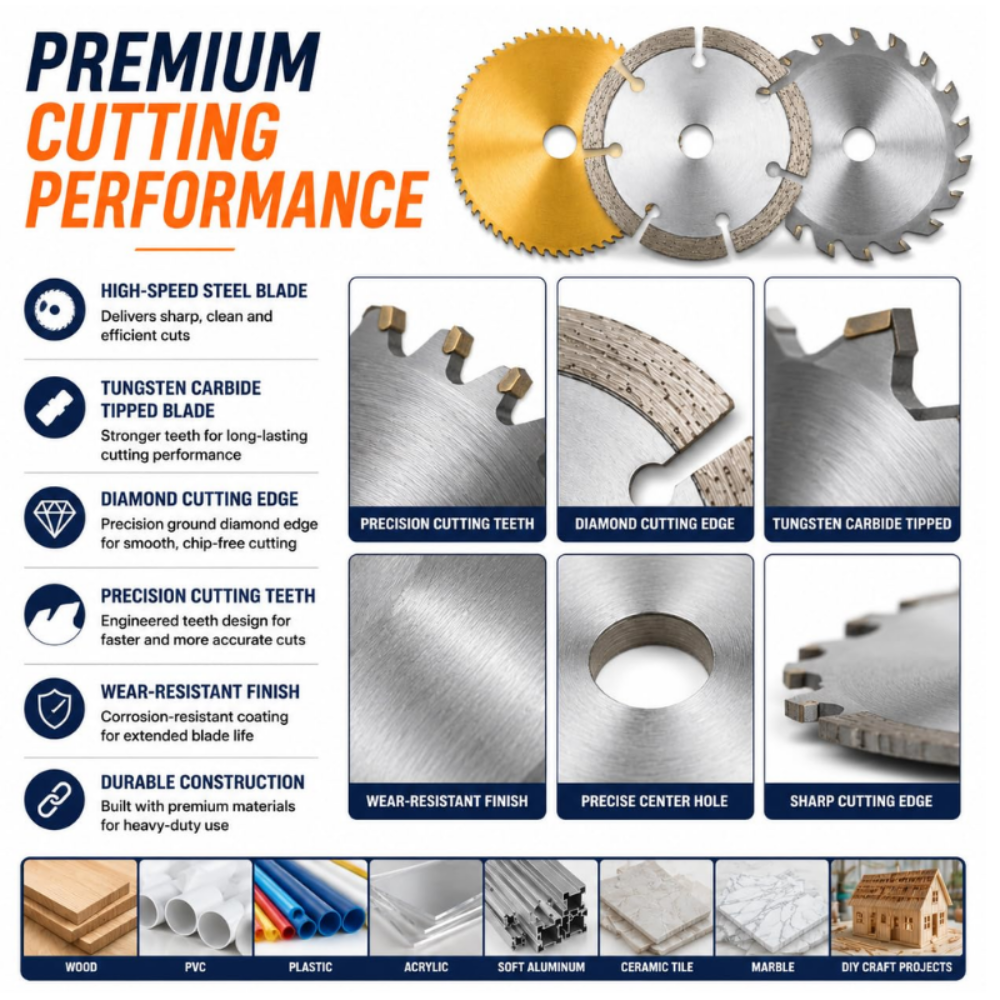 SET 3 LAMES 75 X 10 MM : HSS + DIAMANT + TCT 1MMT14-2