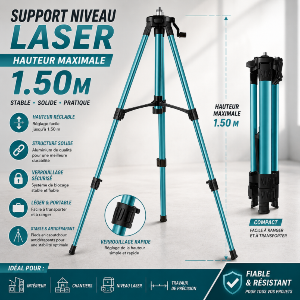 SUPPORT NIVEAU LASER 1.5M 1MMT2-14