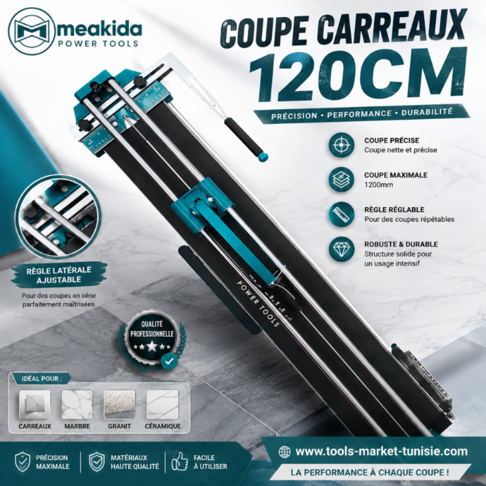 COUPE CARREAUX  MEAKIDA 120CM 1MMT9-9