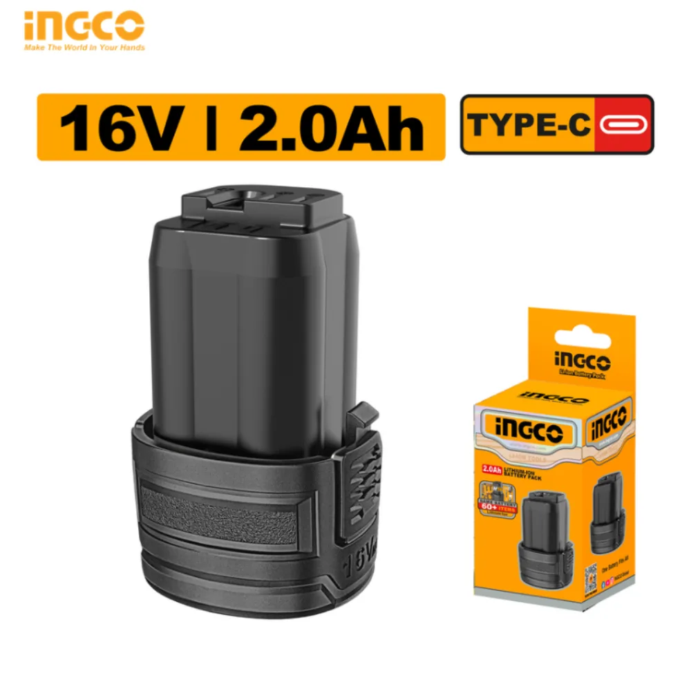 BATTERIE 16V M16 2.0AH TYPE C INGCO FBLI1626