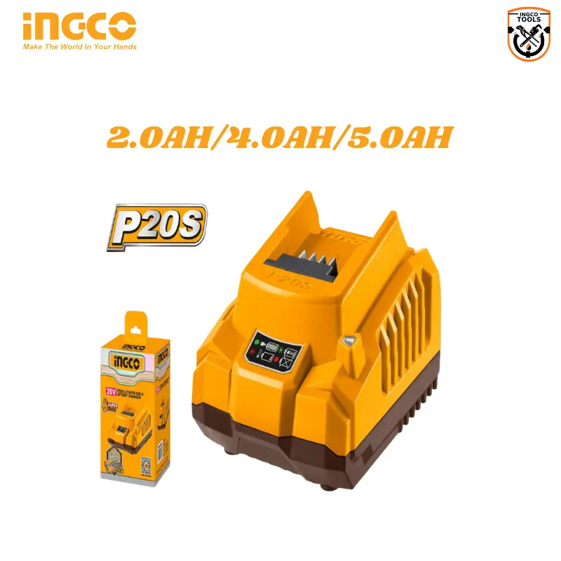 CHARGEUR BATTERIE 2.0AH/4.0AH/5.0AH INGCO FCLI2001