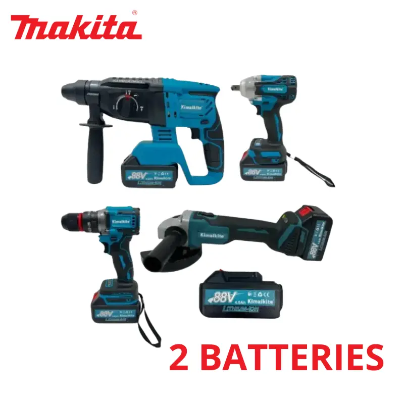 PACK 4PCS 88V 4.0AH AVEC 2 BATTERIES MAKITA